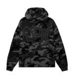 Revenge Xxxtentacion Black Camo 3M hoodie front view with camouflage design