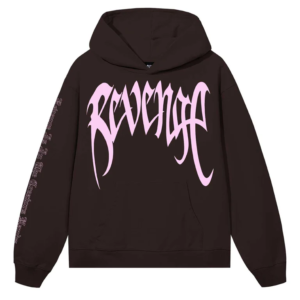 Revenge Xxxtentacion Hoodie Brown Pink front view premium streetwear hoodie