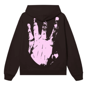 Revenge Xxxtentacion Hoodie Brown Pink back view graphic streetwear hoodie