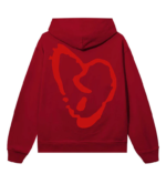 XXXTentacion Hoodie Revenge Lightning Heartbreak Red back view graphic hoodie