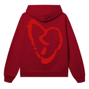 XXXTentacion Hoodie Revenge Lightning Heartbreak Red back view graphic hoodie