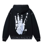 Revenge Xxxtentacion Contrast Zip Up Hoodie Black back view graphic hoodie