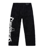 Revenge x City Morgue Logo Distressed Boro Denim Pant Black back view