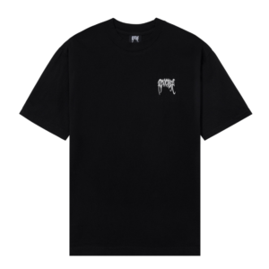 REVENGE EMBROIDERED BASIC TEE BLACK/WHITE