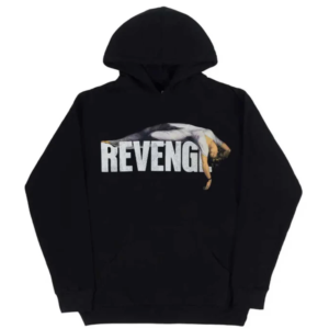 Revenge Hoodie Mcr front view black graphic hoodie