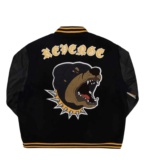 Revenge Rottweiler Varsity Jacket Black back view