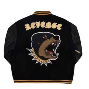 Revenge Rottweiler Varsity Jacket Black back view