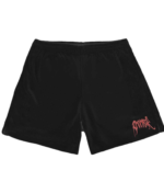 Revenge Embroidered Logo Mesh Short Black/Red front view