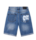 Revenge Thorn Denim Shorts Indigo back view