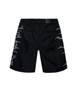 Lightning Work Shorts Black/White back view