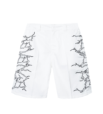 Lightning Work Shorts White/Black front view