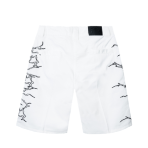 Lightning Work Shorts White/Black back view