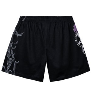 Revenge Abandoned Mesh Shorts Black/Purple back view