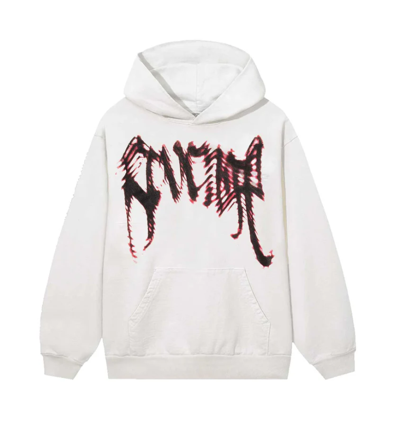 White Revenge Hoodie Front White Revenge Hoodie front view with classic logo