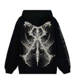 Revenge Clothing Hoodie Black back view with signature graphic design