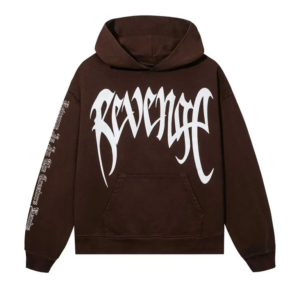 Revenge X Hoodie front view with hood and long sleeves