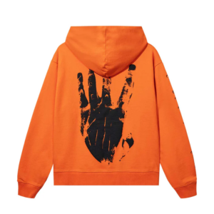 Revenge Hoodie Orange back view showing the rear design