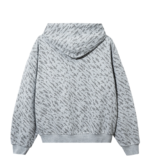 Revenge Embroidered Zip Heather Grey back view