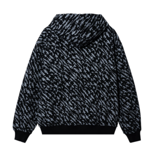 Revenge Soprano Embroidered Zip Black Hoodie back view